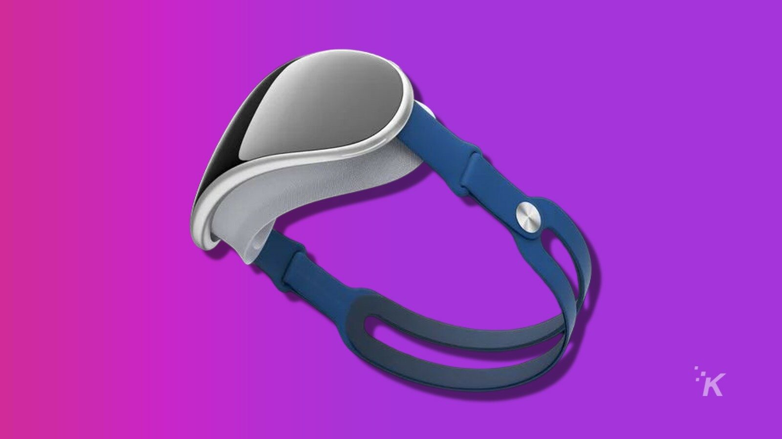 is apple working on a game console? Apple vr headset render on a purple background