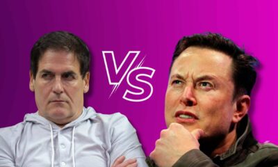 Elon musk and marc cuban facing off in a argument
