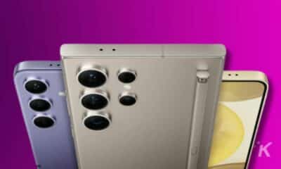 Samsung galaxy s24 plus and ultra on a purpel back ground