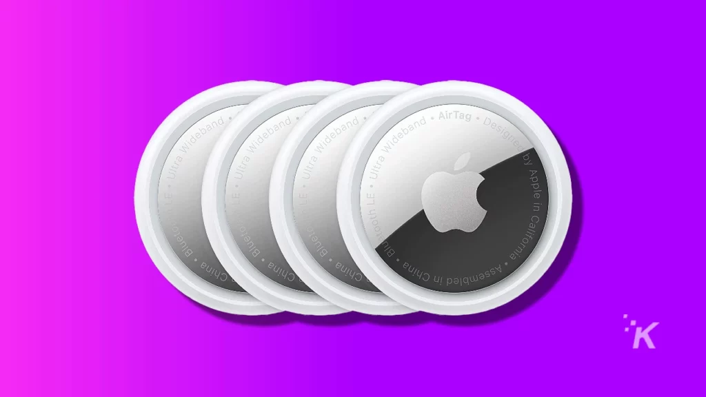 the best steam deck accessories (2024) Image of apple airtags on purple background
