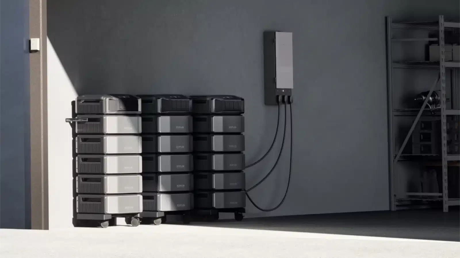 ecoflow's new battery system can power your whole home Ecoflow delta pro ultra battery system installed in a garage