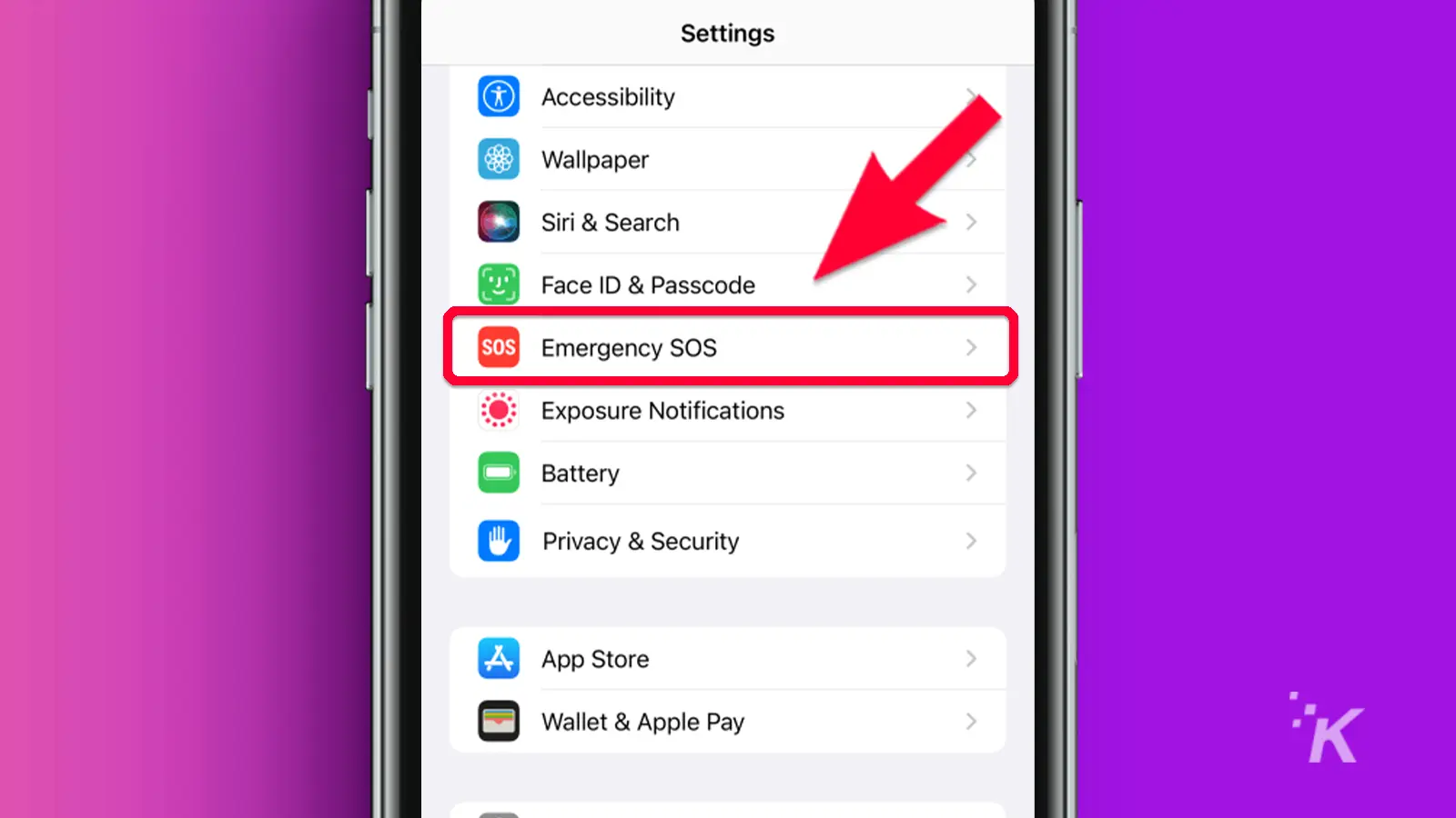 how to disable crash detection on iphone and apple watch Iphone arrow pointing to emergency sos