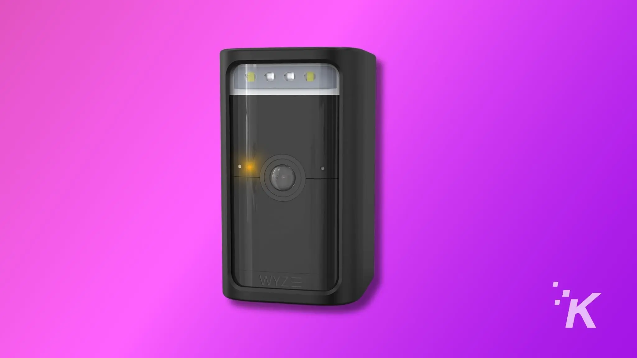 how to factory reset a wyze camera before selling it This image features a black wyze video doorbell camera against a purple background. The device has a camera lens, motion sensor, and led lights.