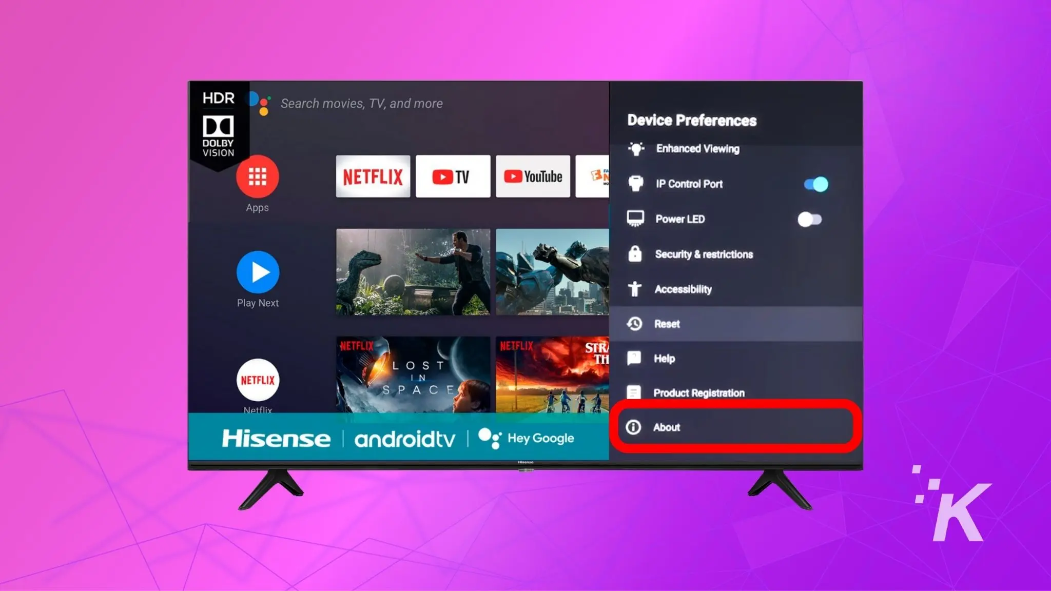 how to update hisense tv software Hisense android tv about settings
