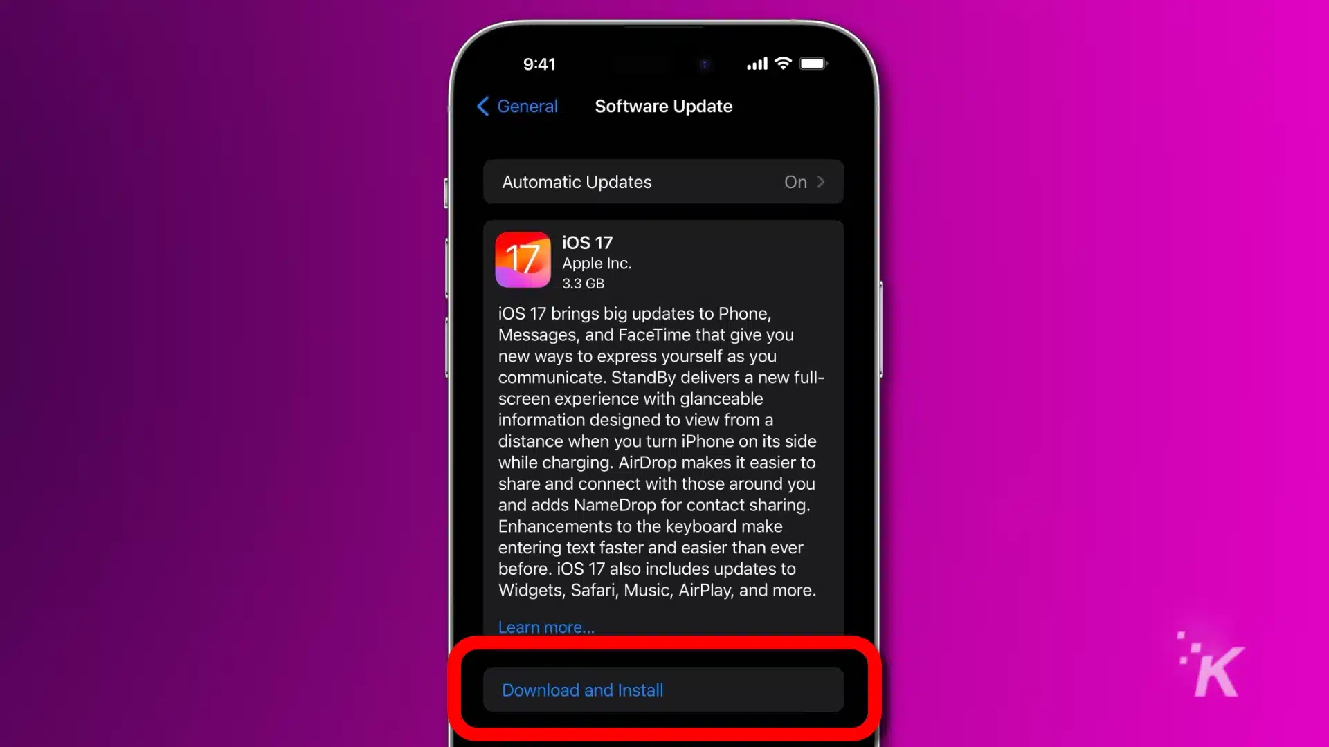 how to update your iphone Ios software update screen
