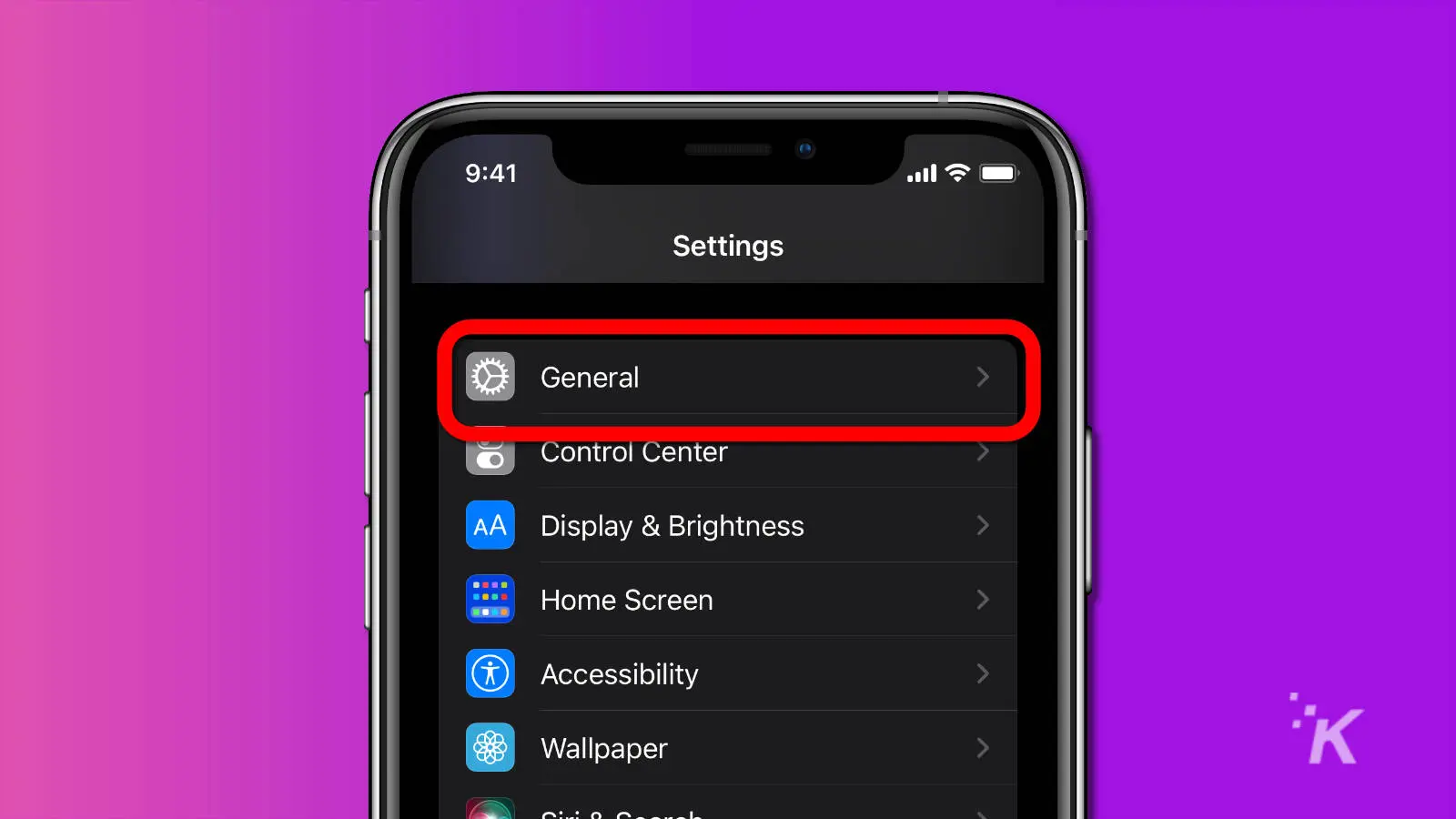 how to update your iphone Screenshot of ios settings showing the general menu item