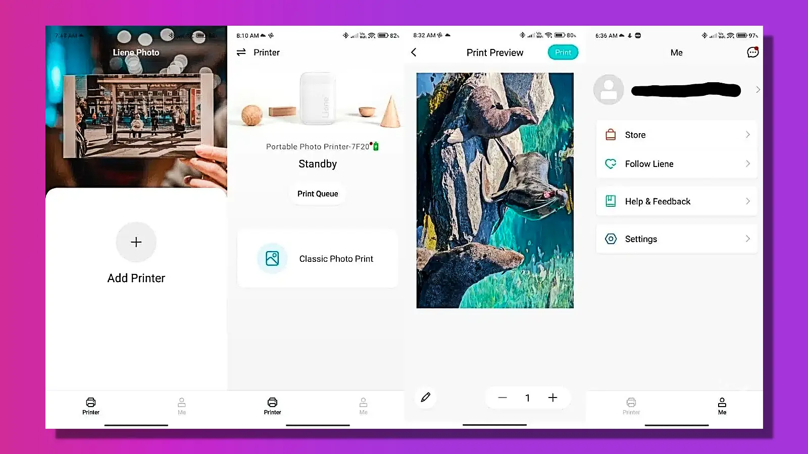 review: liene mini photo printer Lieeme app portable printer