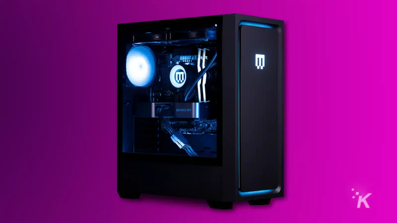 maingear mg-1 platinum--first impressions A home appliance and electronic device are being powered up by an electronics device indoors.