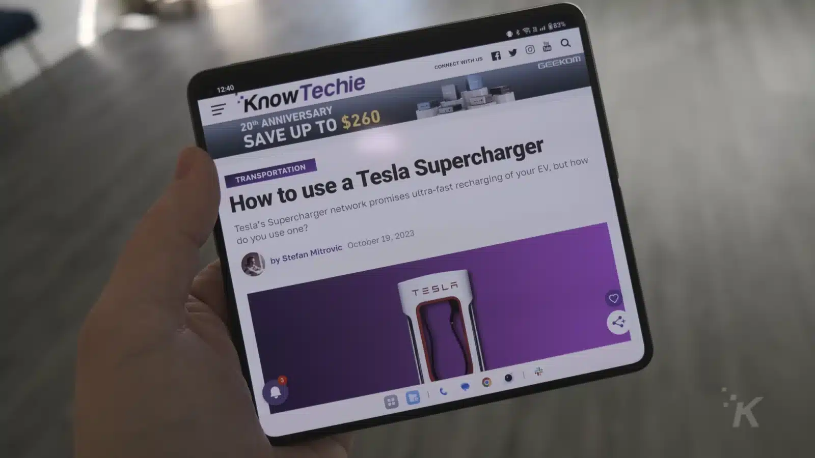 review: oneplus open Oneplus open showing full screen google chrome tab