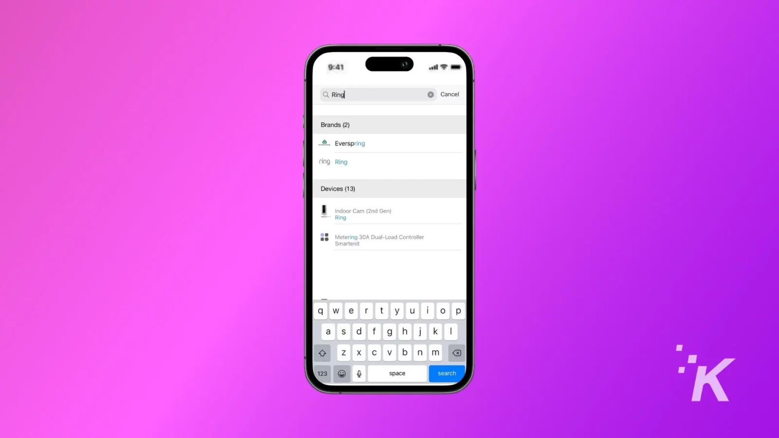 how to view a ring doorbell on tv Ios app showing settings for smartthings app to add ring device