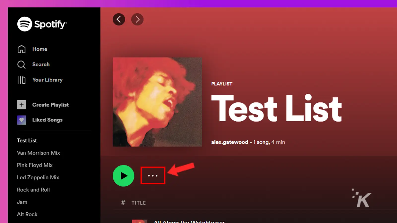 how to delete a playlist on spotify Spotify desktop playlist three dot menu