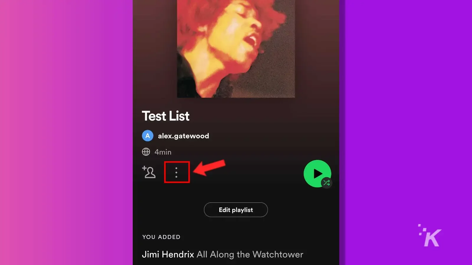 how to delete a playlist on spotify Spotify mobile playlist three dot menu