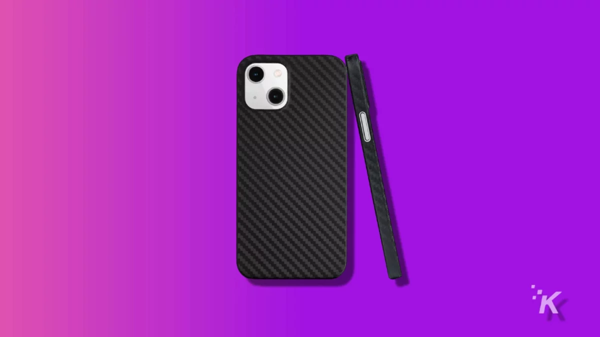 the best iphone 14 cases (2024) Totallee iphone 14 case on a purple knowtechie background